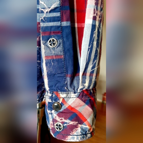 Affliction Black Premium LIMITED EDITION Flannel Long Sleeve Button Down. - Picture 12 of 15